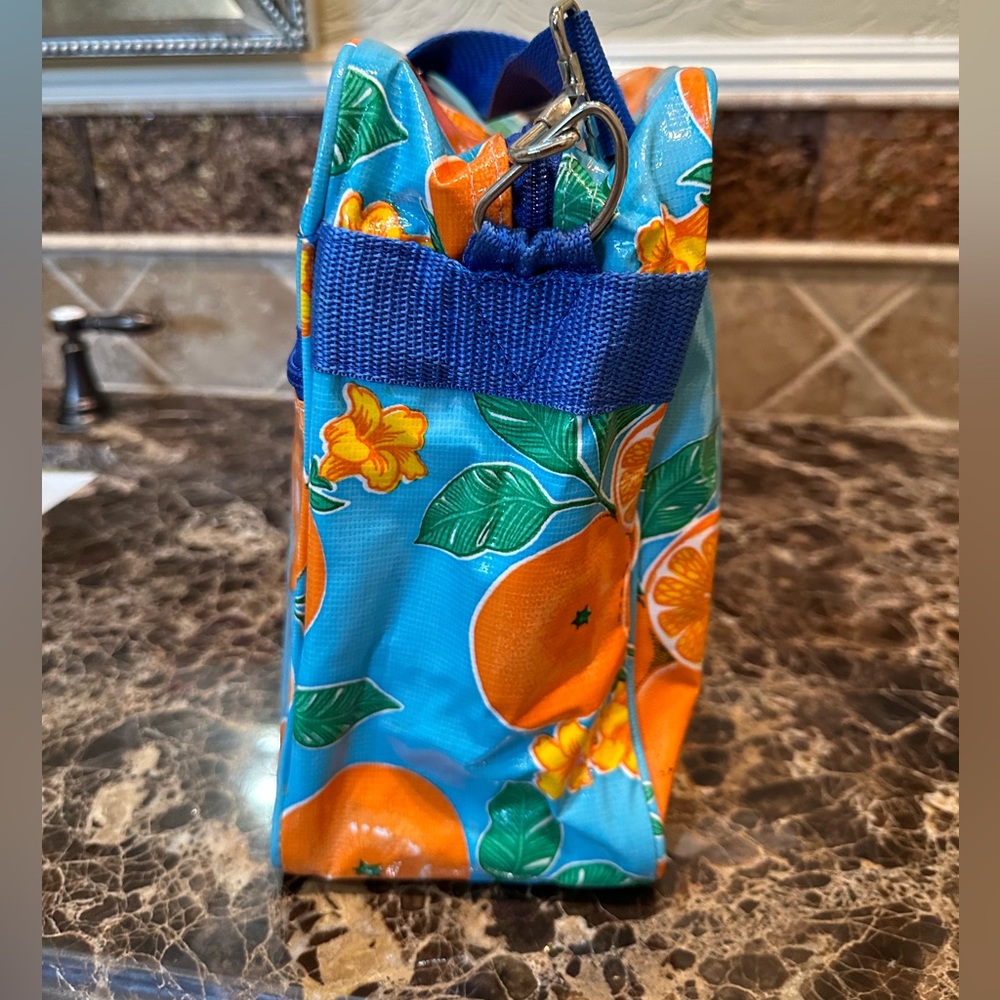 Colorful Citrus Print Oilcloth Tote Bag - Picture 4 of 10